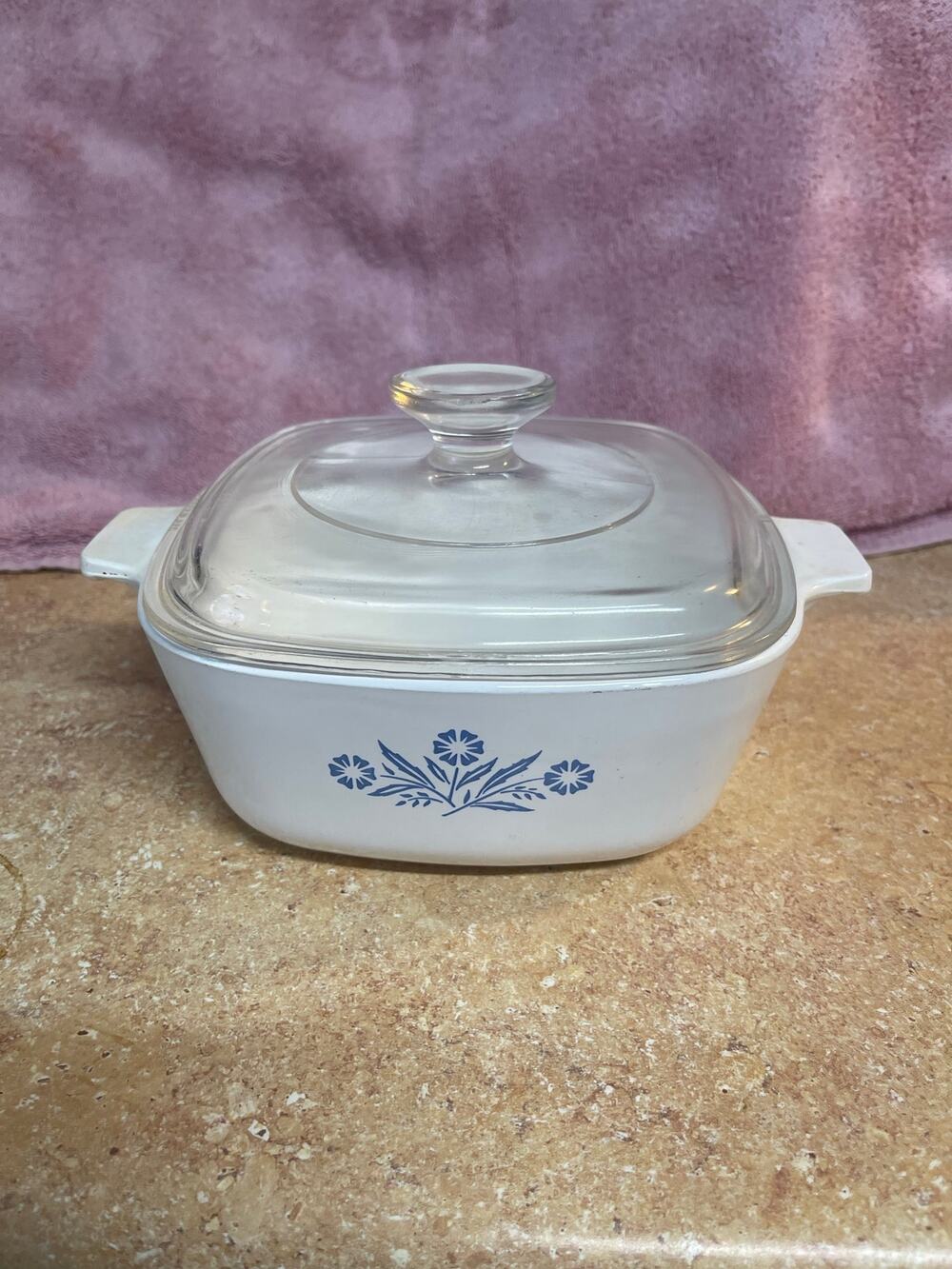 Vintage Corning Ware 1.5QT Blue Cornflower Casserole Dish w/ Lid
